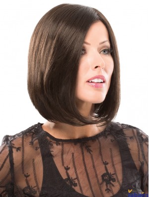 12 inch Chin Length Ideal Black Straight Bob Wigs