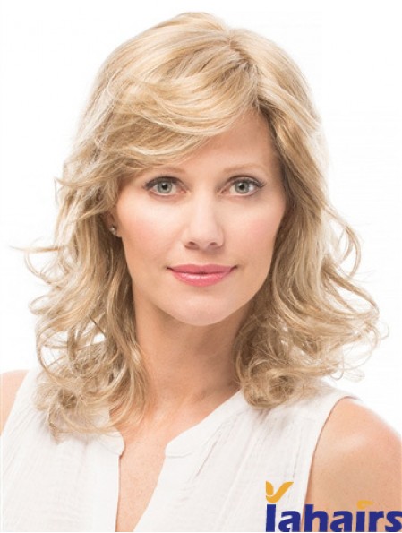 Layered 14 inch Shoulder Length Wavy Style Medium Wigs