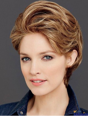 Wavy Brown Top Short Classic Wigs