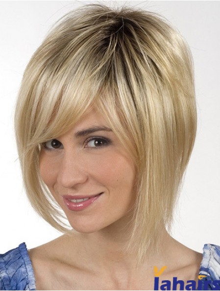 Chin Length Blonde Great 8 inch Straight Bob Wigs