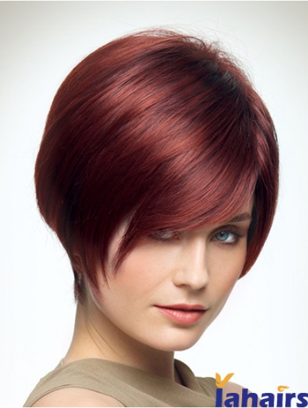 Cheap Synthetic Wigs In UK With Bangs Capless Straight Style