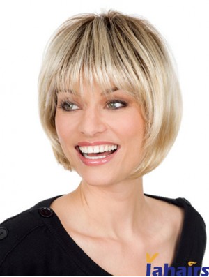 Chin Length Blonde Online 10 inch Straight Bob Wigs