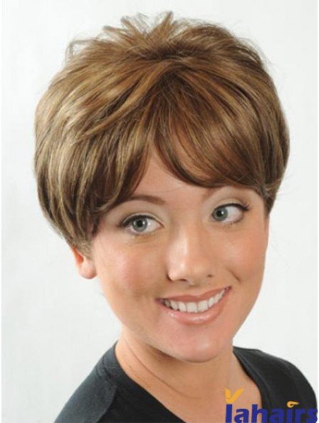 Short Boycuts Straight Auburn Online Synthetic Wigs