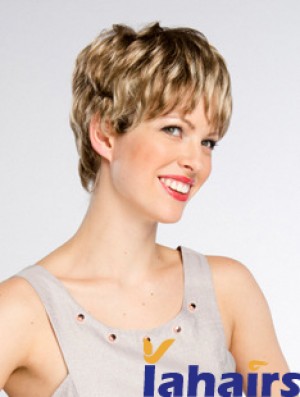 Short Wavy Monofilament Layered 8 inch Online Synthetic Wigs