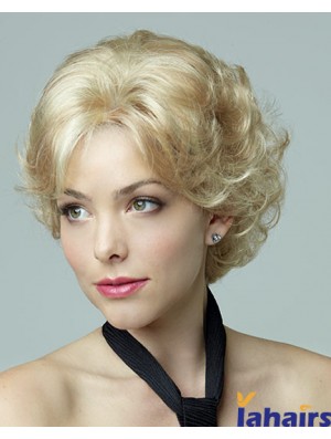 Bobs Short Blonde Curly Top Petite Wigs