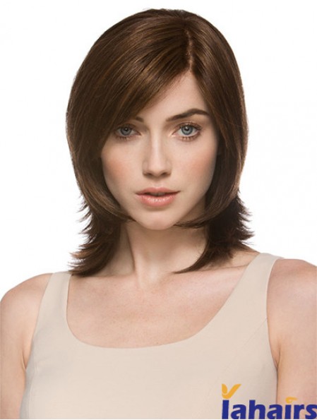 Modern Auburn Shoulder Length Layered Wavy Glueless Lace Front Wigs