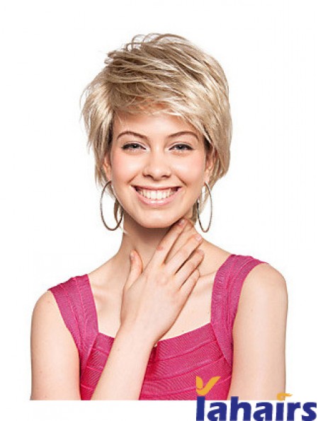 Short Boycuts Straight Blonde Amazing Synthetic Wigs