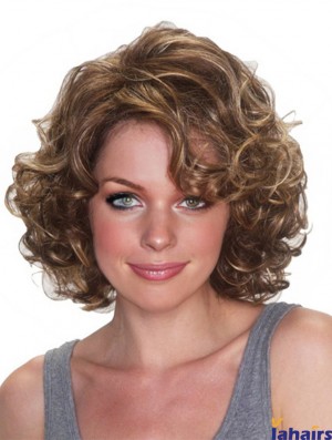 Cheap Wigs UK Synthetic Curly Style Chin Length Layered Cut