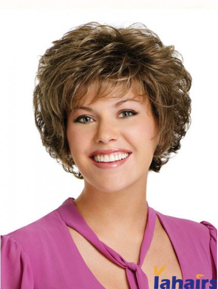 Curly Brown Discount Short Classic Wigs