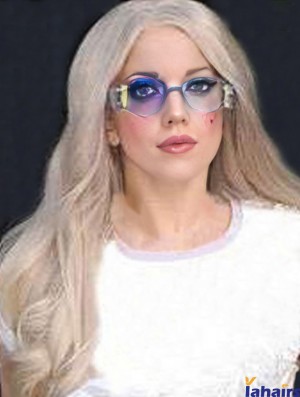 22 inch Designed Long Wavy Without Bangs Lady Gaga Wigs