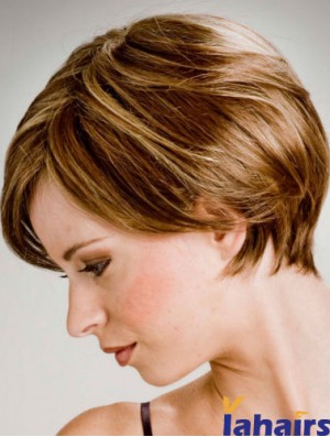 New 8 inch Straight Blonde Boycuts Short Wigs