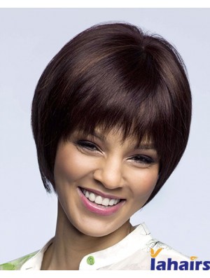 Straight Chin Length Auburn 8 inch Lace Front High Quality Bob Wigs