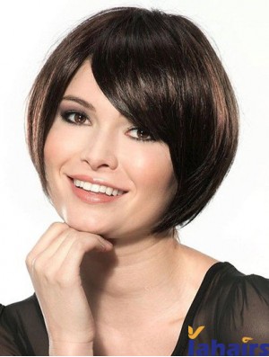 Straight Chin Length Black 10 inch Lace Front Great Bob Wigs