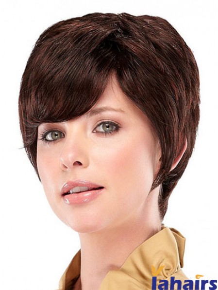 Cropped Layered Straight Auburn Exquisite Synthetic Wigs