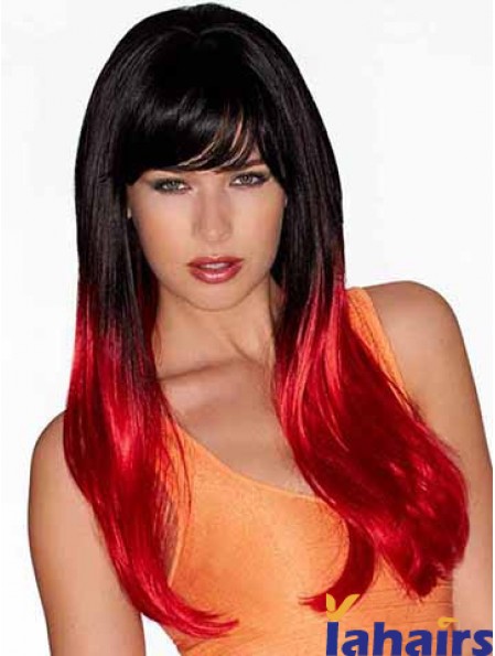 Straight Discount 22 inch Ombre/2 Tone With Bangs Long Wigs