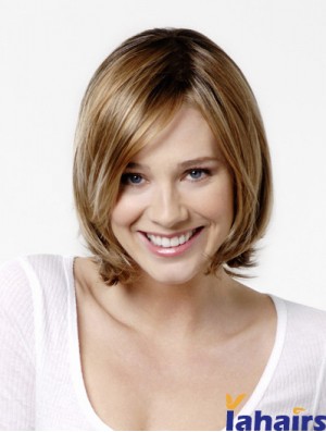 10 inch Straight Ombre/2 tone Synthetic Chin Length 100% Hand-tied Cheap Bob Wigs