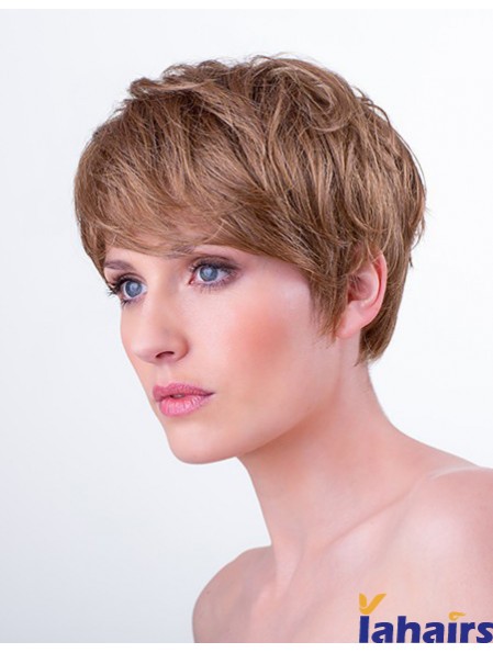 Synthetic Monofilament 6 inch Boycuts Straight Auburn Short Hairstyles