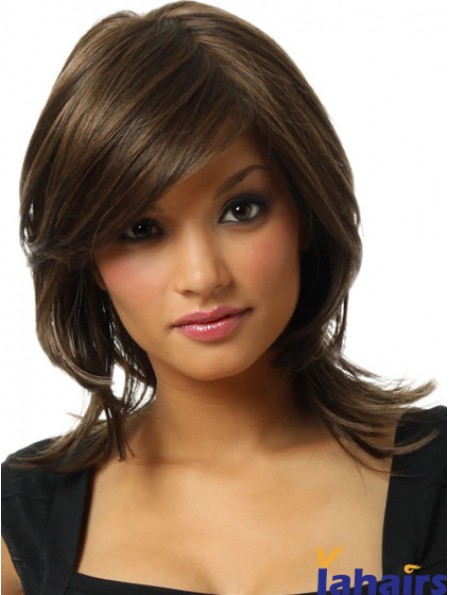 14 inch Fashion Brown Layered Monofilament Wigs