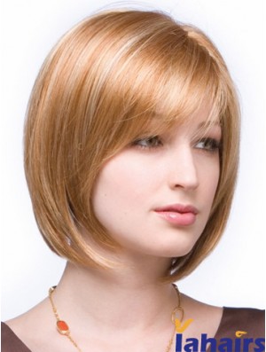 Lace Front Chin Length Straight Auburn Ideal Bob Wigs