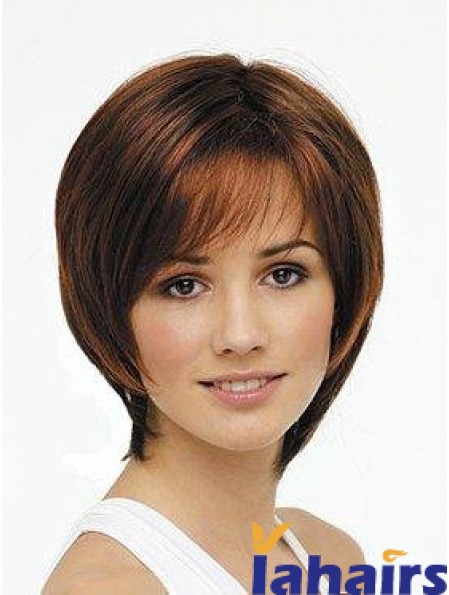 Chin Length Auburn Incredible 11 inch Straight Bob Wigs