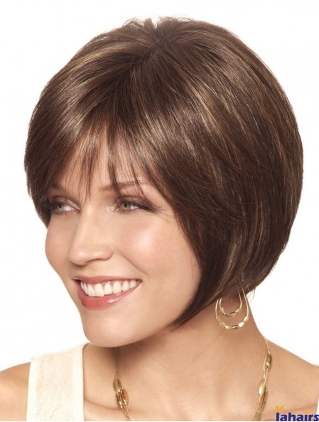 Bobs Short Brown Straight Hairstyles Petite Wigs