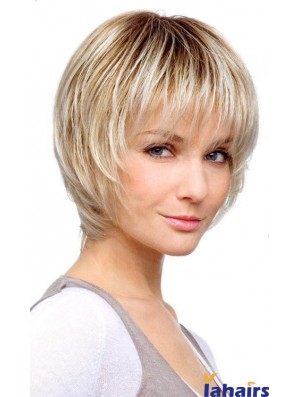 Chin Length Blonde Suitable 10 inch Straight Bob Wigs