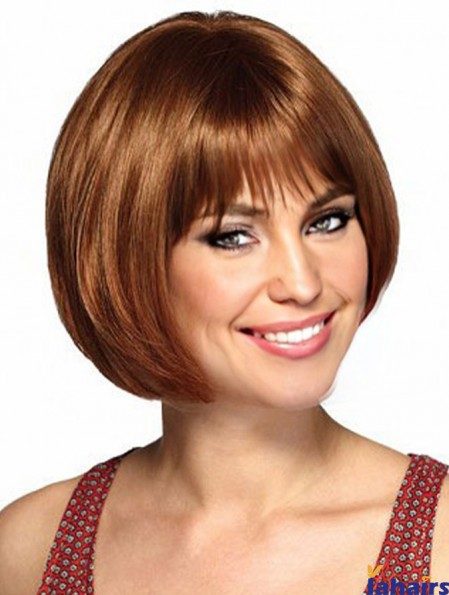 Capless Short Straight Auburn High Quality Bob Wigs