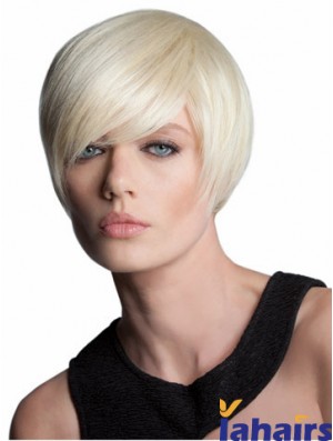 Capless Short Straight Blonde Style Bob Wigs