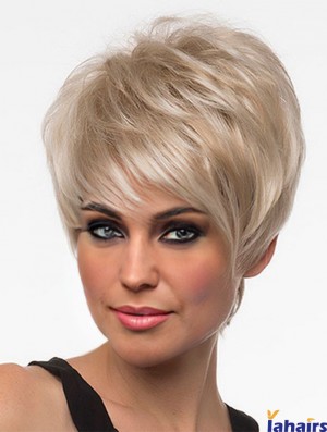 Wigs Online UK Blonde Color With Capless Cropped Length