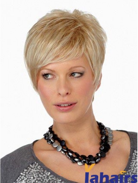 Boycuts Straight Blonde Capless Online Short Wigs