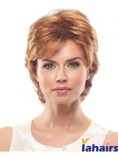 Wavy Layered Short Exquisite Auburn Synthetic Wigs