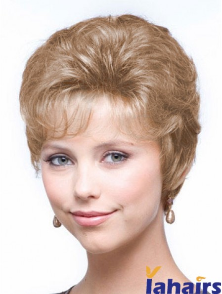 Wavy Blonde Ideal Cropped Classic Lady Wig