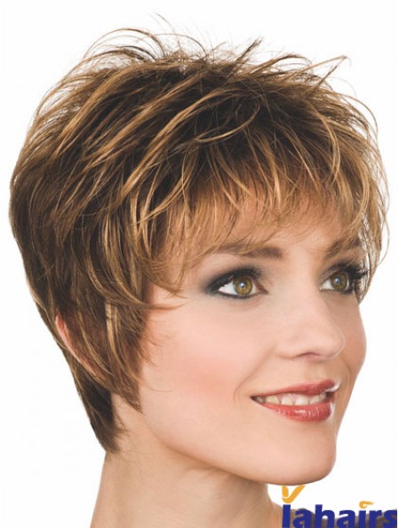 Boycuts Straight Auburn Capless Gorgeous Short Wigs