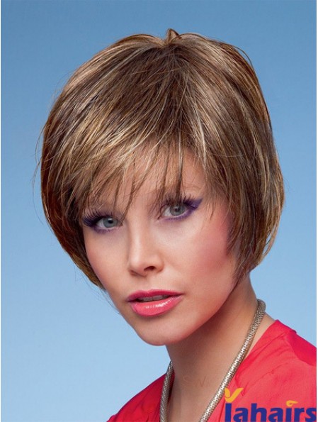 Bobs Straight Brown Capless Fashion Short Wigs