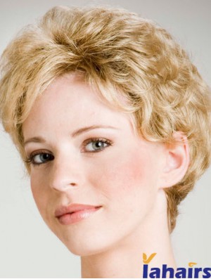 Curly Blonde Affordable Short Classic Wigs