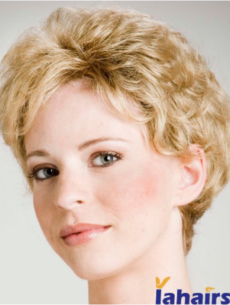 Curly Blonde Affordable Short Classic Wigs