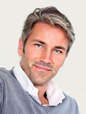 Mono Top Synthetic Short Grey Wigs For Men