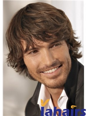 Remy Wavy Human Hair Wigs For Men Cheap