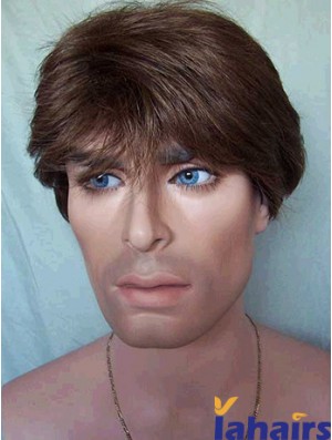 Capless Straight Brown Shory Nice Wig For Man