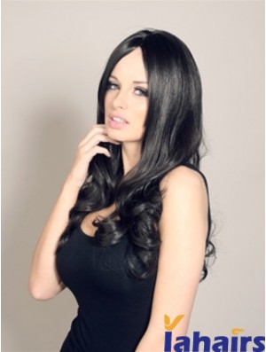 Fabulous Black Long Wavy 20 inch Without Bangs Jessica Wright Wigs