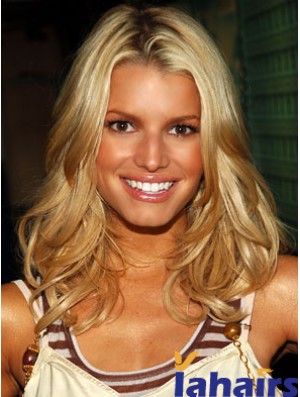 16 inch Good Blonde Long Wavy Layered Jessica Simpson Wigs