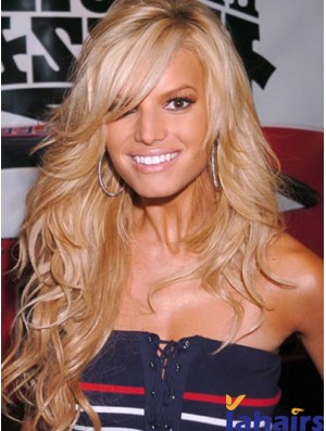 18 inch Durable Blonde Long Wavy Layered Jessica Simpson Wigs