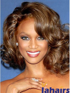 Brown Wavy Without Bangs Lace Front 12 inch Fabulous Tyra Banks Wigs