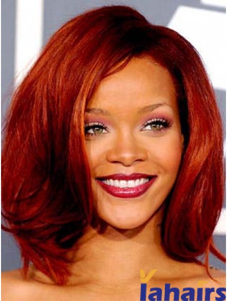 Red Wavy Without Bangs Lace Front 12 inch New  Wigs