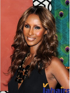 Long Wavy Lace Front Brown 18 inch Cheapest Iman Wigs