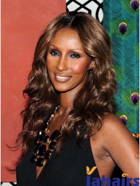 Long Wavy Lace Front Brown 18 inch Cheapest Iman Wigs