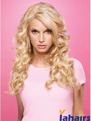 Wavy Lace Front Layered Long Blonde Popular Jessica Simpson Wigs