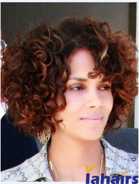 Full Lace Curly Without Bangs Short Perfect 10 inch  Wigs