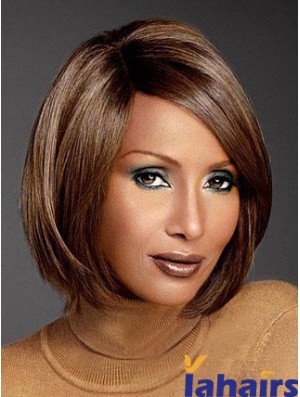 Chin Length Straight Lace Front Auburn 10 inch Convenient Iman Wigs