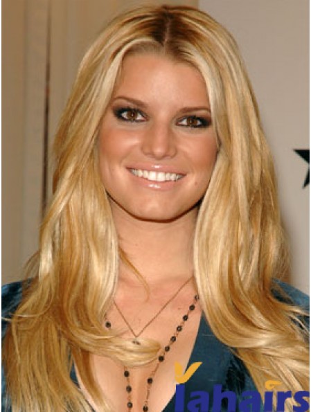 18 inch Exquisite Blonde Long Wavy Layered Jessica Simpson Wigs